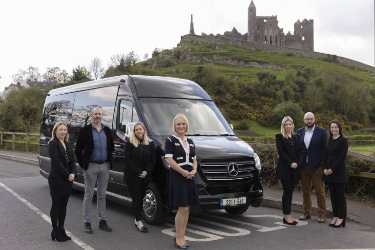 Team at the Rock of Cashel | Ireland Chauffeur Travel